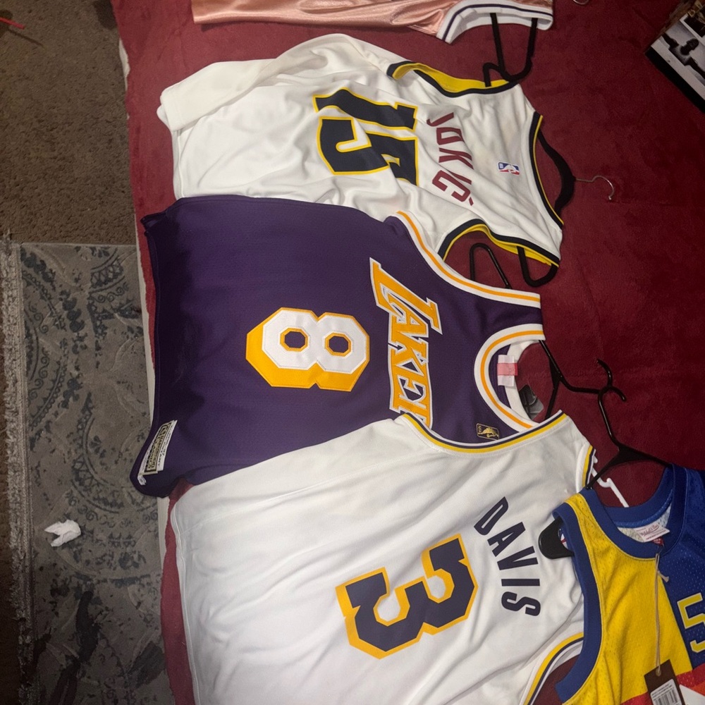 Nike Lakers Jersey Collection - Purple, White, Yellow